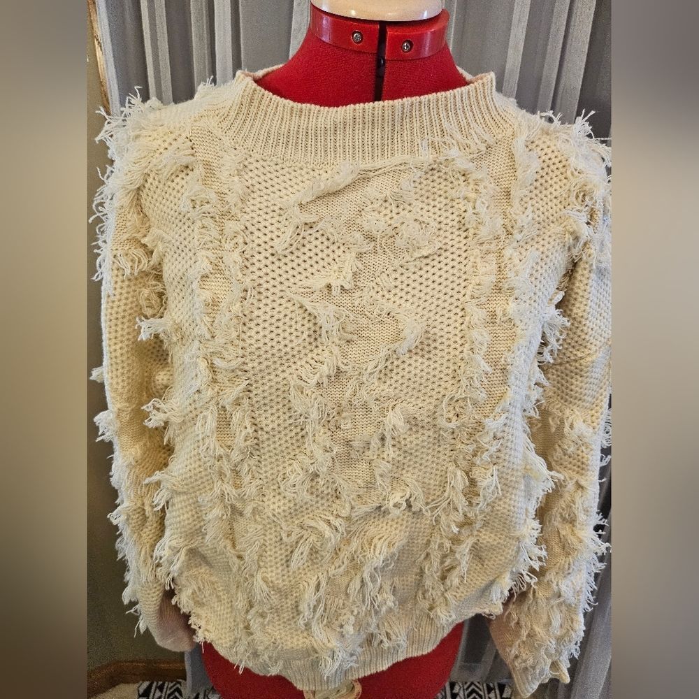 Cream Colored Shaggy Sweater